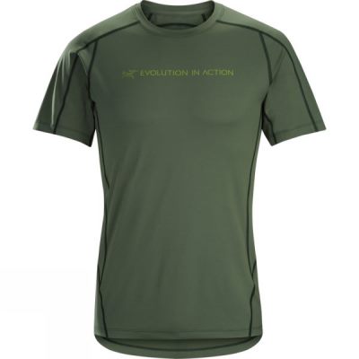 Crew Arc'teryx Phasic Evolution Manga Corta Hombre Verde - Chile XJS410957